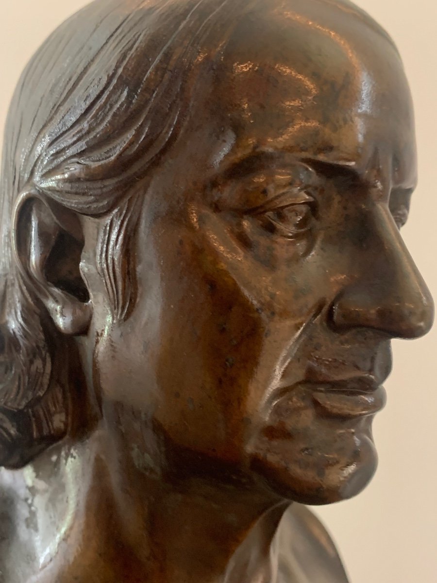 Bronze Bust Of Carl Elshoecht Baron Dominique-jean Larrey Doctor Napoleonic Campaign -photo-5
